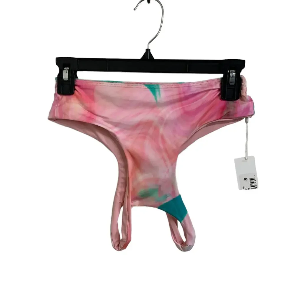 FRANKIES BIKINIS Alexis Patterned Bikini Top In Trip size‎ Small NEW